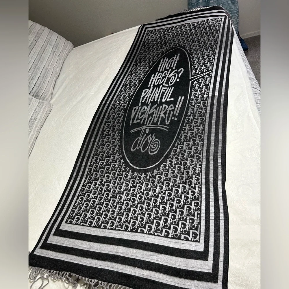 🖤 🔥Christian Dior x Shawn STUSSY soie silk stole scarf (New)🖤🔥RARE FIND🔥